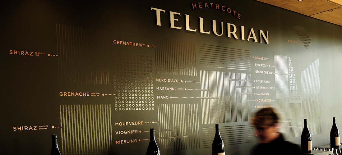 Tellurian sign at cellar door